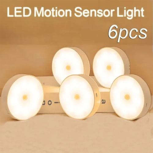 Lot de lampes LED rondes Luminight Motion à détecteur de mouvement